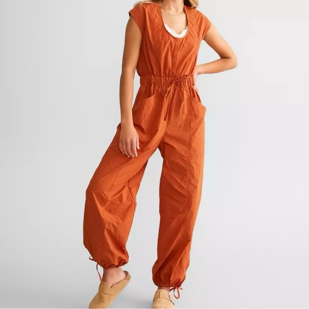 Free People Movement Women's Orange Jumpsuit